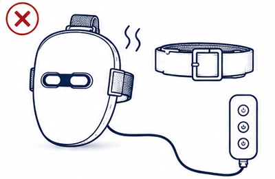 Poor LED mask comfort fit and controls